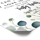 グリーンポップコーン結婚バー徴候ユーカリ ポスター (角)