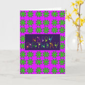 グリーンポピー誕生日カード カード (黄色い花)