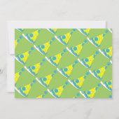 グリーンポルカドットパーティーハットの誕生日をお祝いしよう 招待状 (裏面)