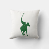 グリーンポロプレーヤーピロー クッション (裏面)