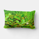 グリーンポンドカラー装飾用クッション ランバークッション (裏面)