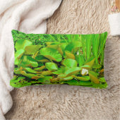 グリーンポンドカラー装飾用クッション ランバークッション (ブランケット)