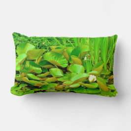 グリーンポンドカラー装飾用クッション ランバークッション