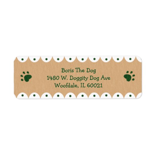 グリーンポーズスモール住所 シール (正面)