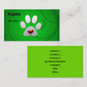 グリーンポーハートペットの名刺 名刺 (正面/裏面)