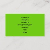 グリーンポーハートペットの名刺 名刺 (裏面)