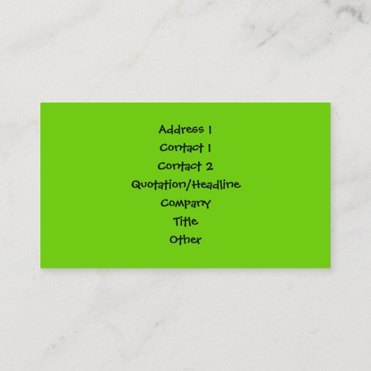 グリーンポーハートペットの名刺 名刺 (裏面)