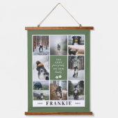 グリーンポー印刷の私たちのハートペット記念コラージュ 吊り下げ型タペストリー (正面)