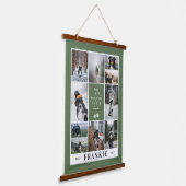 グリーンポー印刷の私たちのハートペット記念コラージュ 吊り下げ型タペストリー (傾斜あり)