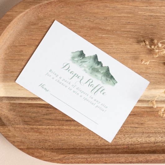 グリーンマウンテンカントリーおむつラッフルチケット エンクロージャーカード