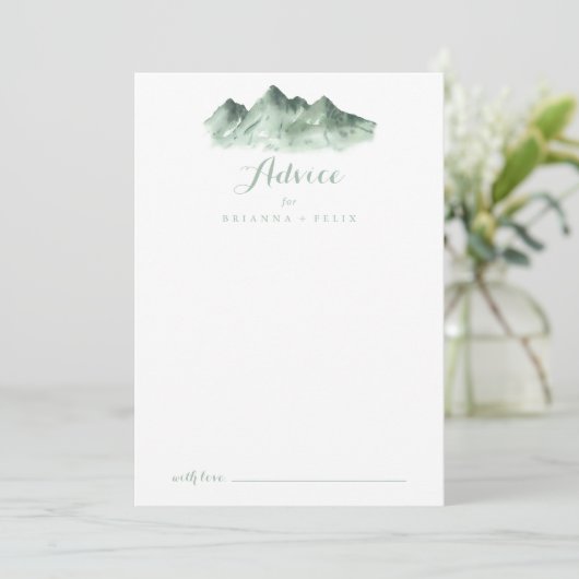 グリーンマウンテンカントリーウェディングアドバイスカード アドバイスカード (スタンド正面)