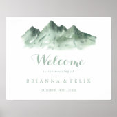グリーンマウンテンカントリーウェディングウェルカムサイン ポスター (正面)