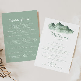 グリーンマウンテンカントリーウェディングウェルカムレター