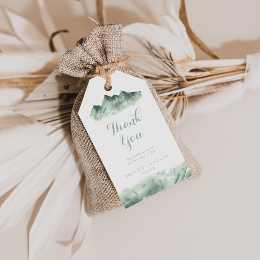グリーンマウンテンカントリーウェディングサンキュー ギフトタグ