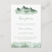 グリーンマウンテンカントリーウェディングレセプション エンクロージャーカード (正面)