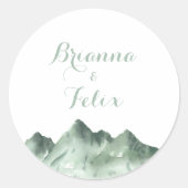 グリーンマウンテンカントリーウェディング封筒用シール ラウンドシール (正面)
