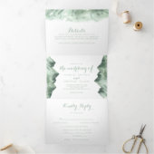 グリーンマウンテンカントリーウェディング 三つ折り招待状 (内部)