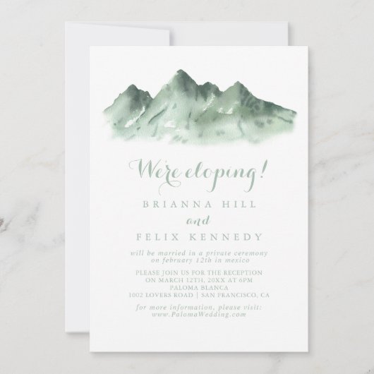 グリーンマウンテンカントリーエロペメント披露宴 招待状 (正面)