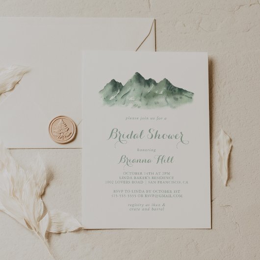 グリーンマウンテンカントリー書道ブライダルシャワー 招待状