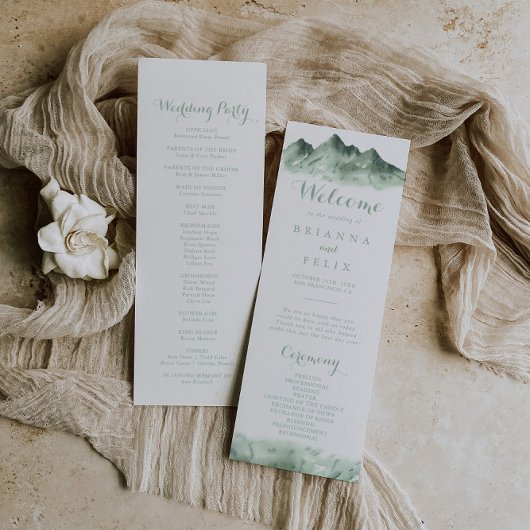 グリーンマウンテンカントリー書道結婚式 プログラム