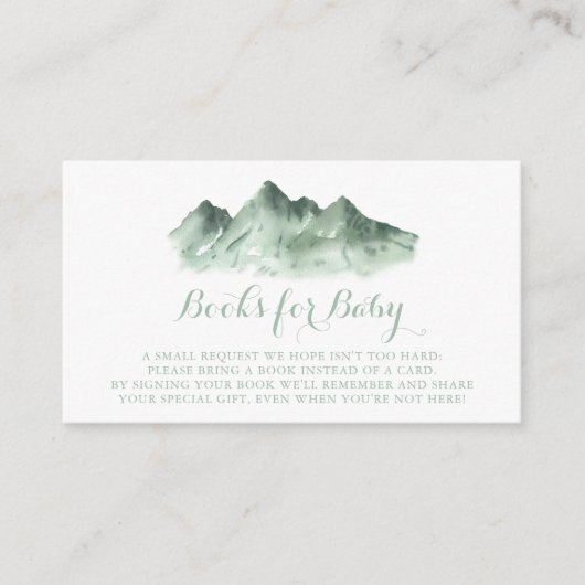 グリーンマウンテンカントリー赤ちゃんシャワー予約リクエスト エンクロージャーカード (正面)