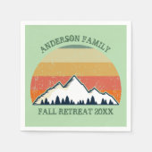 グリーンマウンテンサンセットフォレストファミリー懇親会パーティー スタンダードカクテルナプキン (正面)