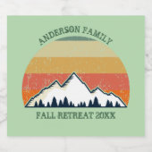 グリーンマウンテンサンセットフォレストファミリー懇親会パーティー スパークリングワインラベル (シングルラベル)