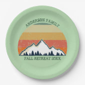 グリーンマウンテンサンセットフォレストファミリー懇親会パーティー ペーパープレート (正面)