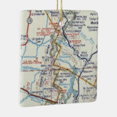 グリーンマウンテンズバーモントレトロマップ セラミックオーナメント (右)