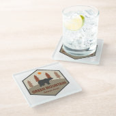 グリーンマウンテンナショナルフォレストベア ガラスコースター (アングル)