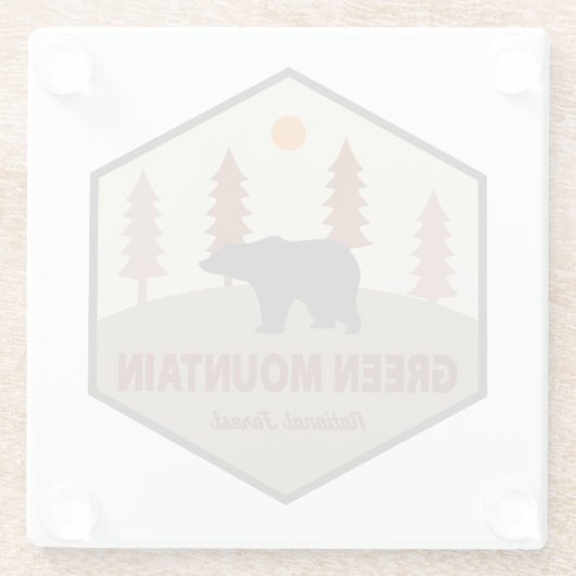グリーンマウンテンナショナルフォレストベア ガラスコースター (裏面)