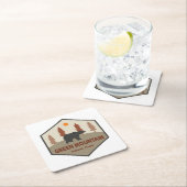 グリーンマウンテンナショナルフォレストベア スクエアペーパーコースター (インサイチュ)