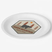 グリーンマウンテンナショナルフォレストベア ペーパープレート (アングル)