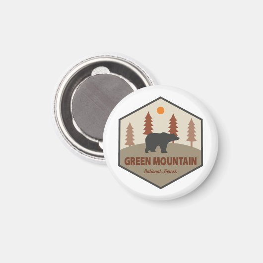 グリーンマウンテンナショナルフォレストベア マグネット (正面/裏面)