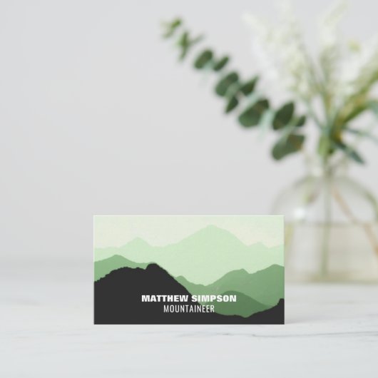 グリーンマウンテンハイキングと登山 名刺 (スタンド正面)