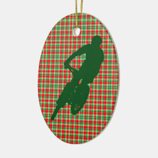 グリーンマウンテンバイクオンクリスマスプレドオーナメント セラミックオーナメント