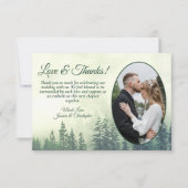 グリーンマウンテン素朴パイン結婚ズ写真 サンキューカード (正面)