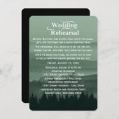 グリーンマウン素朴テン結婚のリハーサルディナー 招待状 (正面/裏面)