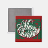 グリーンマグネットでのメリークリスマス マグネット (正面/裏面)