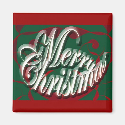 グリーンマグネットでのメリークリスマス マグネット (正面)