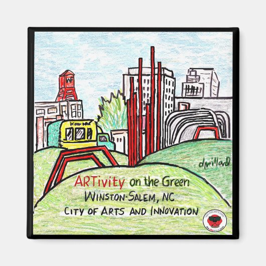 グリーンマグネットのARTcoity マグネット (正面)