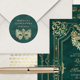 グリーンマスカレードマスクエレガントキンセアニェラ ラウンドシール