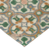 グリーンマスタードフローラアズレジョス幾何学模様 テーブルクロス (アングル)