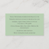 グリーンマッサージセラピーカイロプラクティックドクター 名刺 (裏面)