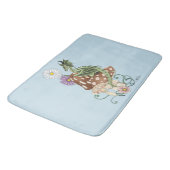 グリーンマッシュルームドラゴンファンタジー花 バスマット (アングル)