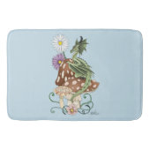 グリーンマッシュルームドラゴンファンタジー花 バスマット (正面)