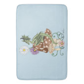 グリーンマッシュルームドラゴンファンタジー花 バスマット (正面縦)