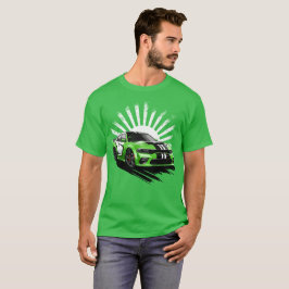 グリーンマッスルカーターボスポーツレースカー Tシャツ