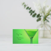 グリーンマティーニカクテル名刺 名刺 (スタンド正面)