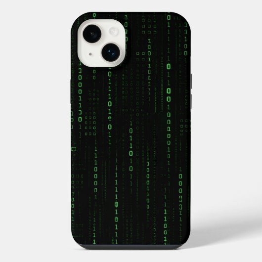 グリーンマトリックスコード iPhoneケース (裏面)